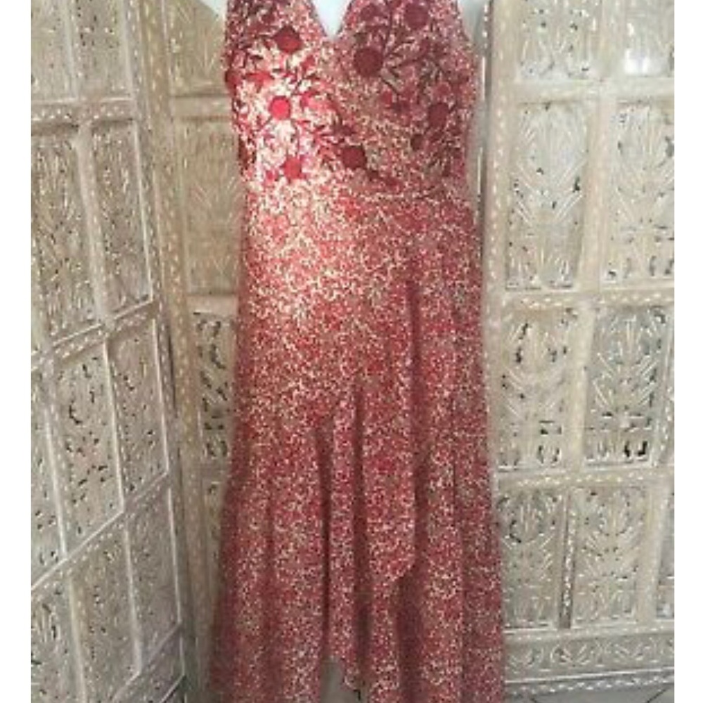 Rana Gill Red Floral Dress - Picture 5 of 10